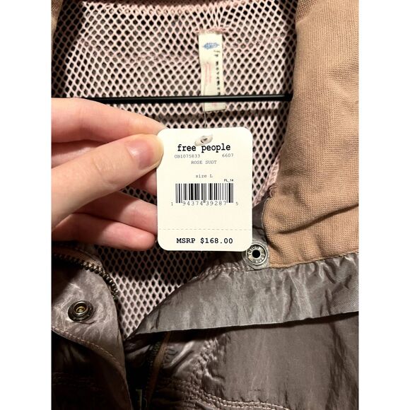 NWT Free People Movement Opal Workout Windbreaker Jacket Pink/Purple Large - Picture 15 of 15